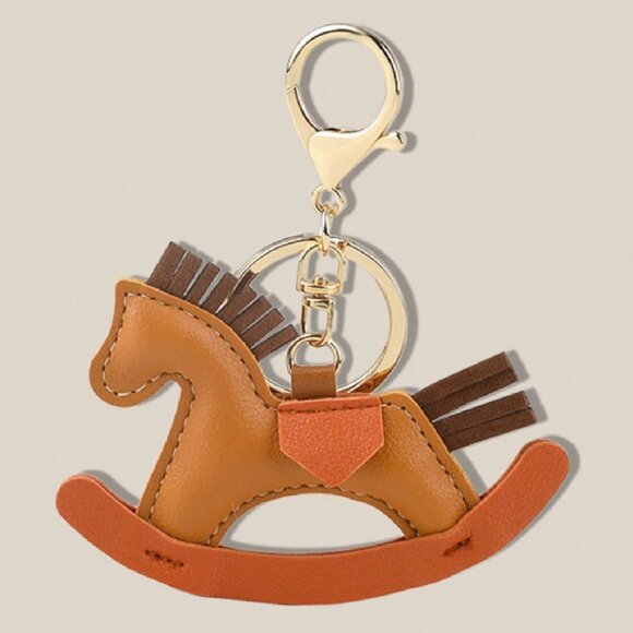 Women's Minimalist Color Block Cartoon Cute Pony bag charms keychain - Picture 1 of 6